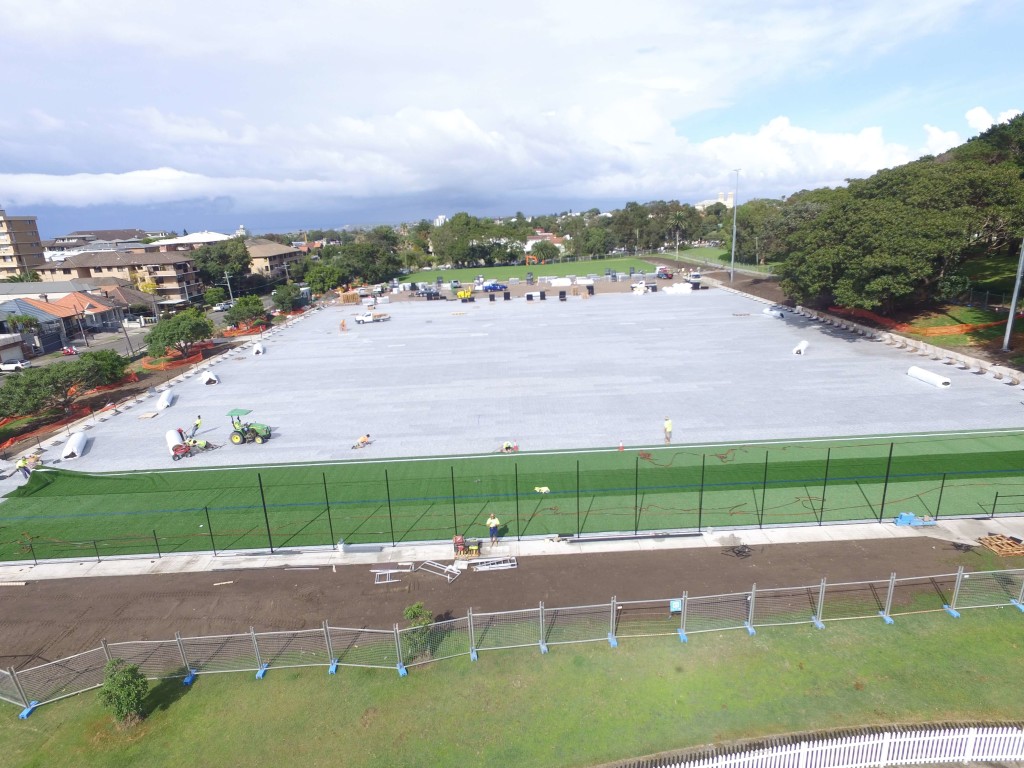 Sports Field Construction at Waverley Park in Sydney