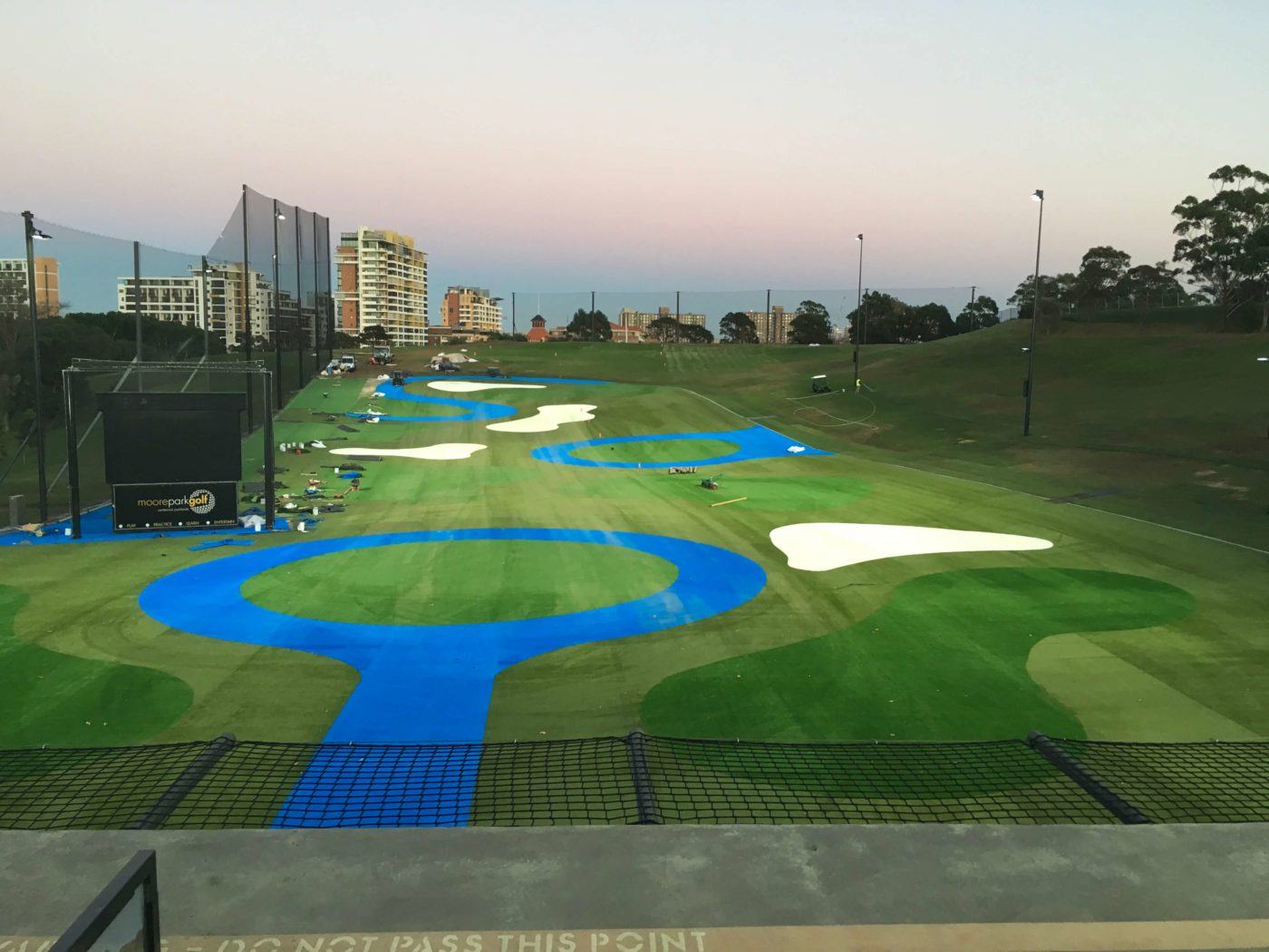 Synthetic Turf Installation Moore Park Golf Driving Range, Sydney
