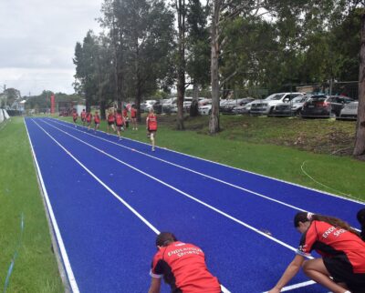 Kids running on Endeavour Running Track